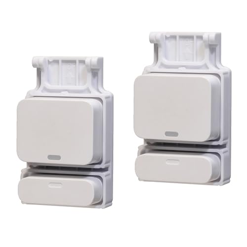 Garage Door Bracket Compatible with SimpliSafe Entry Sensor, Easy Setup, Durable Build, Pre-Installed Double-Sided mounting Tape & Pre-Cut Holes (Screws Included) (2 Pack) -