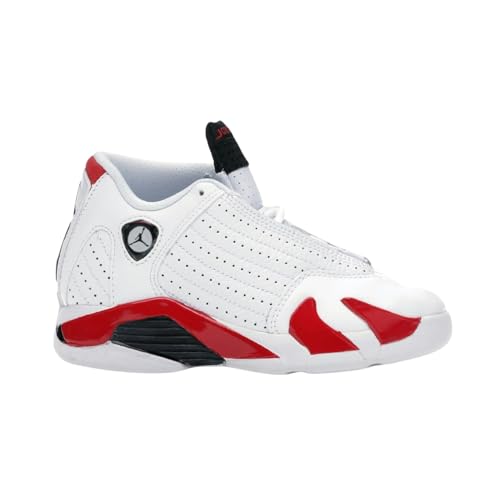 Jordan 14 Retro Little Kids Shoes Size - 1.5 White/Black-Varsity RED -