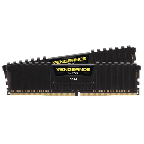 CORSAIR VENGEANCE LPX DDR4 RAM 32GB (2x16GB) 3200MHz CL16-20-20-38 1.35V Intel AMD Desktop Computer Memory - Black (CMK32GX4M2E3200C16) -