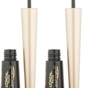 L'Oreal Paris Telescopic Precision Liquid Eyeliner, Black, 0.08 Oz (Pack of 2) -