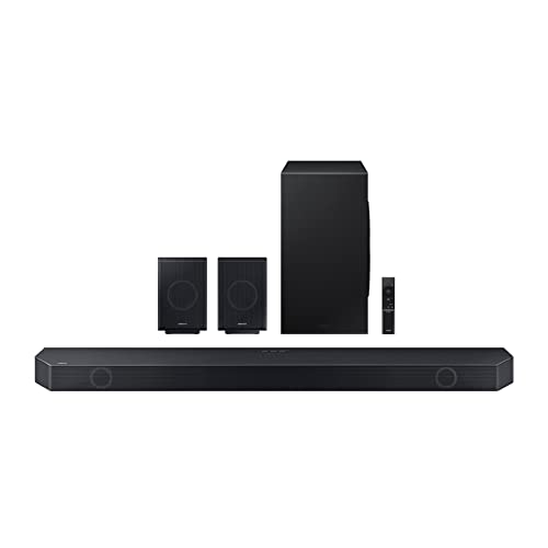 SAMSUNG HW-Q990C 11.1.4ch Soundbar w/Wireless Dolby Audio, Rear Speakers Included w/Q-Symphony, SpaceFit Sound Pro, Adaptive Sound, Game Mode Pro, Airplay 2, AVA, Alexa Built-in -