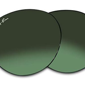 Ray-Ban Original ROUND METAL RB3447 Replacement Lenses For Men For Women + BUNDLE with Designer iWear Eyewear Kit (Green Brown Gradient, 50) -