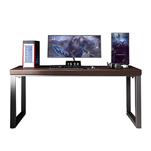 GGGUOJINN Metal Support Solid Wood Computer Desk, Home Office Reading Writing Desk Game Table, Modern Simple Learning Desk, Width 1.2- (Size : 160x70x75cm) () -