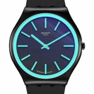 Swatch Casual Watch Black Quartz Stainless Steel OBSIDIAN SHIMMER -