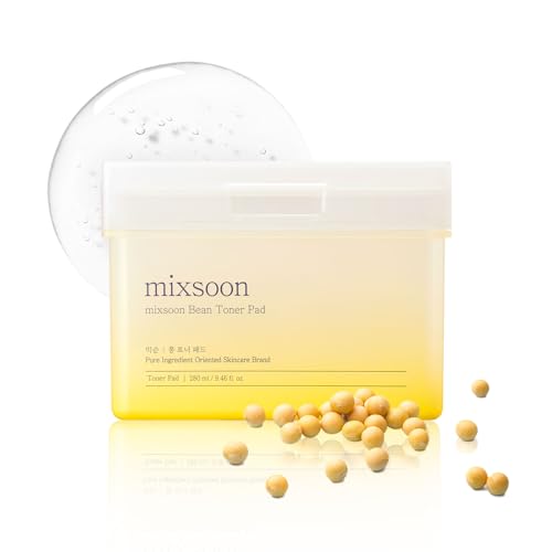 mixsoon Bean Toner Pad,Moisturizing, Elasticity,Exfoliation, Bean Extracts, Cotton Pad (280ml/9.46fl.oz/70 Sheets) -