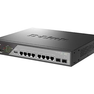 D-Link 10-Port PoE++ Switch Gigabit Ethernet Smart-Managed, 8 x PoE (242 Watt) & 2 x SFP Ports (DSS-200G-10MPP) -