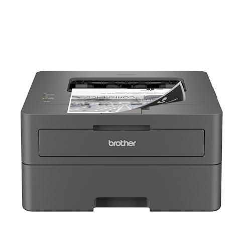 Brother Monochrome Laser Printer with 32 PPM Speed and Automatic 2-Sided Printing for Home Office, Fast Black and White Output, Compact Design with 250-Sheet Capacity (HL-L2400D) -