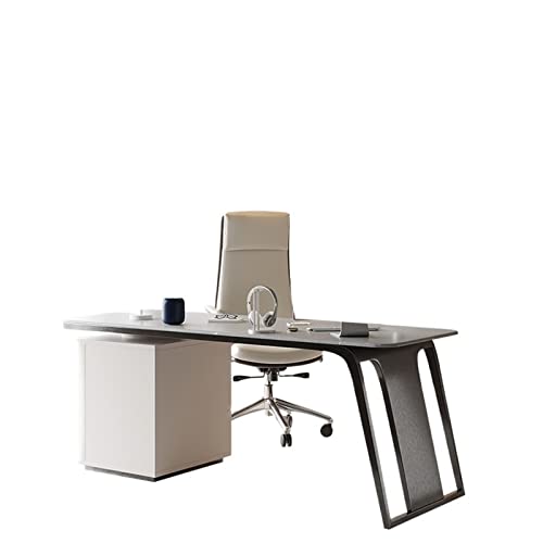 TAPIVA Desk Computer Desks Office Desk Luxury Luxury Study Furniture Solid Wood Stainless Steel Writing Desk Desk Desk Chair Combination -