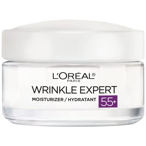 L'Oreal Paris Wrinkle Expert 55+ Anti-Aging Face Moisturizer with Calcium, Non-Greasy, Suitable for Sensitive Skin 1.7 fl. oz -