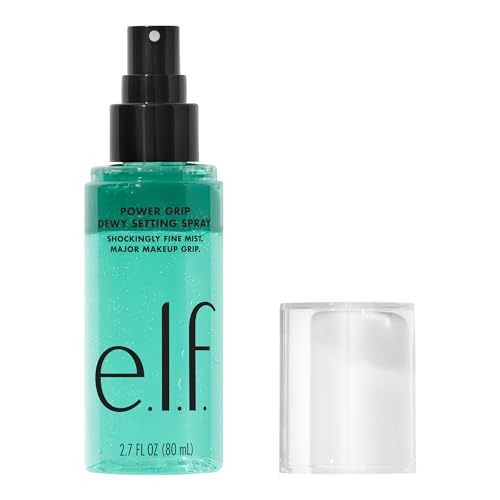 e.l.f. Power Grip Dewy Setting Spray, Ultra Fine Mist Made With Hyaluronic Acid, Grips Makeup For A Hydrated, Dewy Finish, Vegan & Cruelty-Free -