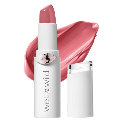 wet n wild Mega Last High-Shine Lipstick Lip Color, Infused with Seed Oils For a Nourishing High-Shine, Buildable & Blendable Creamy Color, Cruelty-Free & Vegan - Pinky Ring -