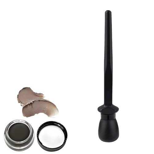 Arcbelle Eyeliner Set, Waterproof & Smudge Proof Eyeliners Kit, with Long-Wear Eyeliners Cream and Silicone Brush Makeup Applicator, for Easy Eye & Lip Liner(Black,Cafe) -