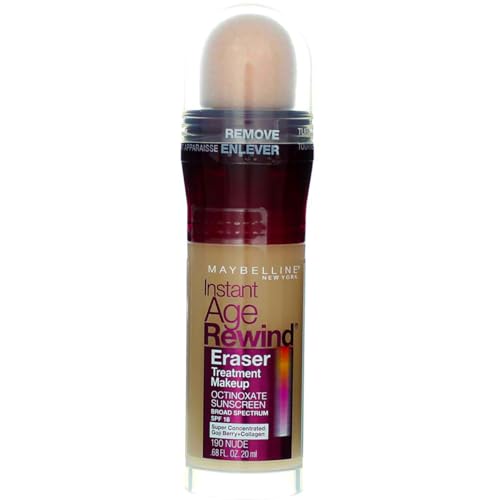 Maybelline New York Instant Age Rewind Eraser Treatment Makeup, Nude Light [190 0.68 oz (Pack of 11) -