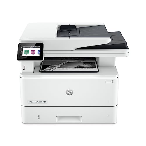 HP LaserJet Pro MFP 4101fdw Wireless Black & White All-in-One Laser Printer, Scanner, Copier, Fax, Best-for-Office (2Z619F) -