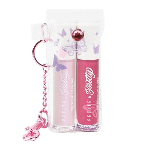 Petite 'N Pretty So Dreamy 10K Shine Lip Gloss Duo—Makeup for Girls, Kids, Tweens, Teens—High Shine, Lightweight, Made in the USA (First Freeze and Rosy Dreams)—Limited Edition -