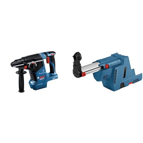 BOSCH GBH18V-24CN 18V Brushless Connected SDS-plus® Bulldog™ 1 In. Rotary Hammer (Bare Tool) + BOSCH GDE18V-16 SDS-plus Dust Collection Attachment Bundle Kit -