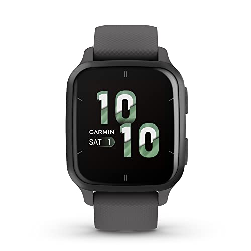 Garmin Venu® Sq 2 GPS Smartwatch, All-Day Health Monitoring, Long-Lasting Battery Life, AMOLED Display, Slate and Shadow Gray -