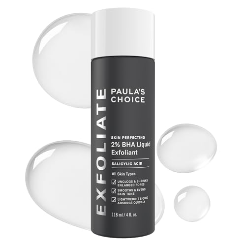 Paulas Choice-SKIN PERFECTING 2% BHA Liquid Salicylic Acid Exfoliant-Facial Exfoliant for Blackheads, Enlarged Pores, Wrinkles & Fine Lines, 4 oz Bottle -