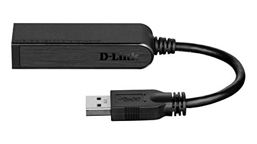 D-Link USB 3.0 to Gigabit Ethernet Adapter - USB to RJ45 for 10/100/1000 Network - Windows and Mac OS (DUB-1312) -