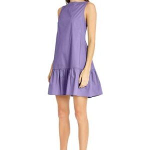 Donna Morgan Versatile High Neck Swing Body Ruffle Summer Dresses for Women, Sunlit/Allium -