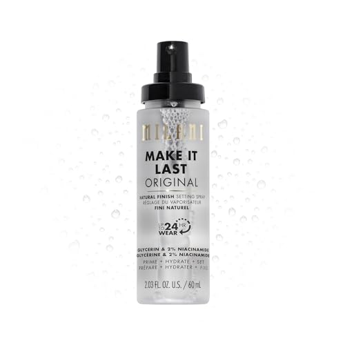 Milani Setting Spray + Primer, Make It Last Original - Natural Finish with Niacinamide for Hydration, Setting Spray for Makeup and Face Primer, 3-in-1 Prime + Hydrate + Set, 2.03 Fl. Oz -