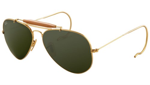 Ray-Ban Outdoorsman 3030 Aviator Sunglasses with Wire Wrap Ears -