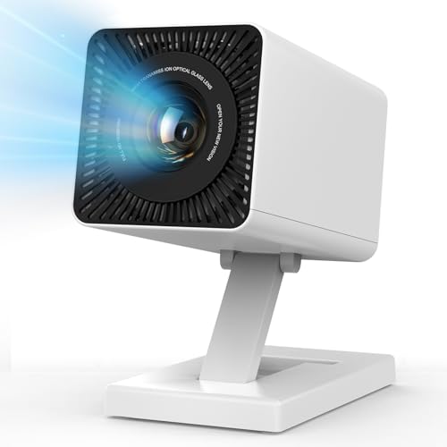 Mini Projector, 4K Portable Video Projector with WiFi6 & Bluetooth 5.4, 150 ANSI Lumen, Automatic Vertical Correction, 130'' Screen Home Cinema Smart Projector for Phone, PC, HDMI USB, Laptop -