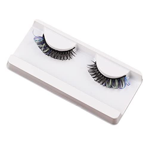 DIY False Eyelashes Eyelash Extensions, False Eyelashes Dramatic 3D Effect Colorful Colored Russian Strip Lashes Eyelashes Extension for Women's Make Up C -