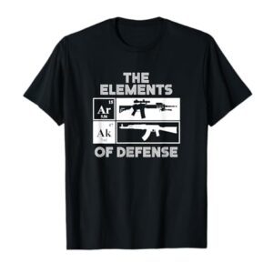 AR15 AK47 Elements of Defense Periodic Table T-Shirt -