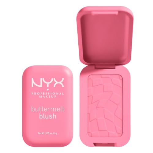 NYX PROFESSIONAL MAKEUP Buttermelt Powder Blush, Fade and Transfer-Resistant Blush, Up to 12HR Make Up Wear, Vegan Formula - Butta Together -