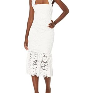 LIKELY Women's LACE Hara DRES, White, 10 -