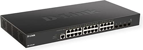 D-Link 10-Port 10G Gigabit Smart Managed Ethernet Switch | 24 10G + 4 10/25G SFP28 Ports | L2 | VLAN (DXS-1210-28T) -