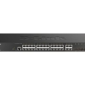 D-Link DGS-2000-28 Network Switch Managed L2/L3 Gigabit Ethernet (10/100/1000) 1U Black -