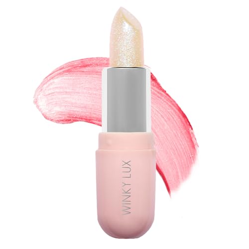 Winky Lux Glimmer Balm, pH Lip, Color Changing Lipstick and Tinted Lip, Vegan & Cruelty Free Lip Balm, Hydrate & Plump, Pink Shimmer Lipstick, Unicorn -