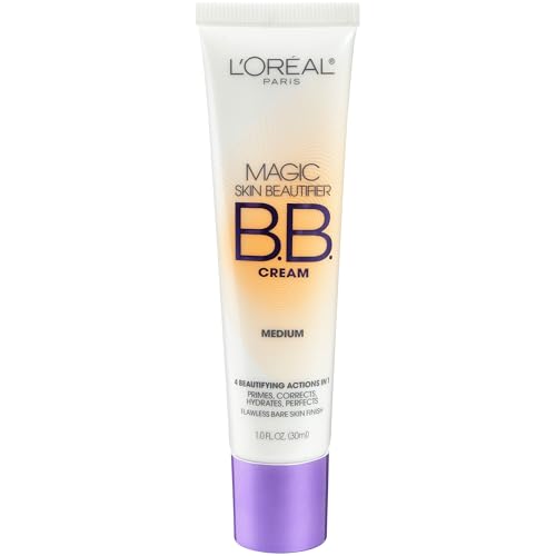 L'Oréal Paris Makeup Magic Skin Beautifier BB Cream Tinted Moisturizer, Medium, 1 fl oz, 1 Count -