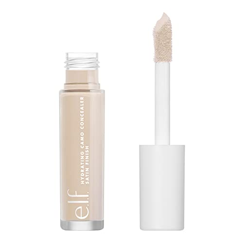 e.l.f. Hydrating Camo Concealer, Covers Blemishes & Under-Eye Circles, Full-Coverage & Delivers A Satin Finish, Vegan & Cruelty-Free, Fair Beige -