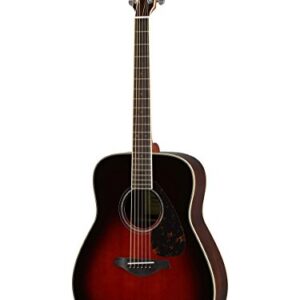 Yamaha FG830 Solid Top Acoustic Guitar, Tobacco Sunburst -