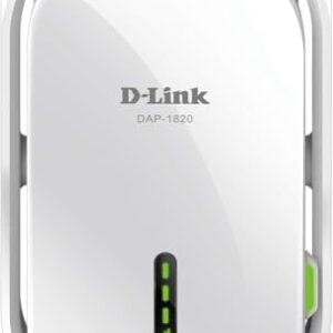 D-Link WiFi Range Extender, AC2000 Mesh Plug In Wall Signal Booster, Cover up to 2600 sq.ft. Dual Band Wireless Repeater Access Point for Smart Home (DAP-1820-US) -