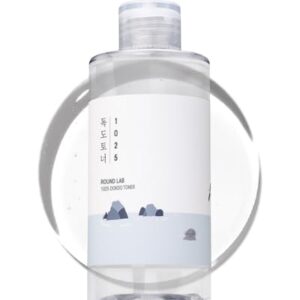 ROUND LAB 1025 Dokdo Toner 6.76 Fl Oz, Oil Control and Reduces Excess Sebum, Gentle Exfoliating Facial Toner, Deep Sea Water for Moisturization, Soft Finish Without Stickiness, Korean Skin Care -