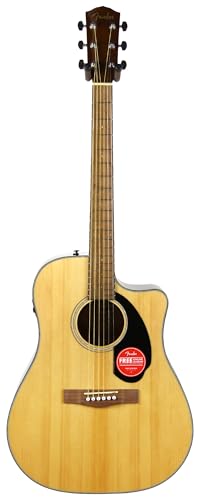 Fender CD-60SCE Acoustic-Electric Guitar - Dreadnaught Body Style - Natural Finish -