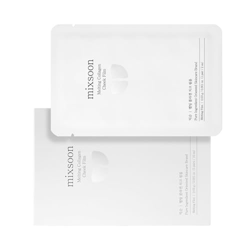 mixsoon Melting Collagen Cheek Film Hydrating For Skin with Hyaluronic Acid Korean Skin Care (5pairs / 10ea) 0.001 oz / 0.03g -