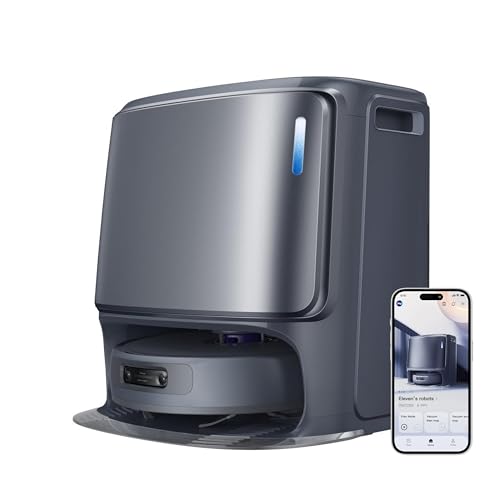 NARWAL Freo Z Ultra Robot Vacuum and Mop Combo, Dual RGB Cameras and Chips, AI Avoidance, 12000Pa Suction, Real-Time Decisions, Adaptive Hot-Water Self Wash & Self Emptying, Pet Hair, Quiet, Grey -