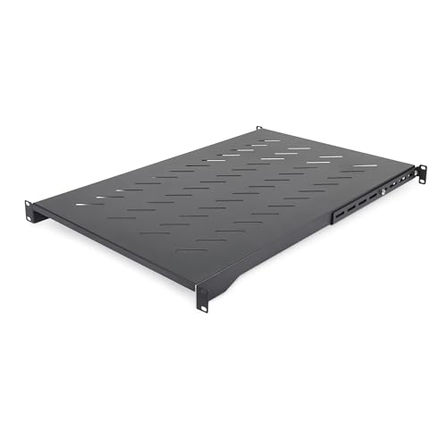 StarTech.com 1U 4-Post Server Rack Shelf, Vented, Adjustable Mounting Depth (28-34.4in/71.1-87.3cm), 150lb (68kg) Capacity -