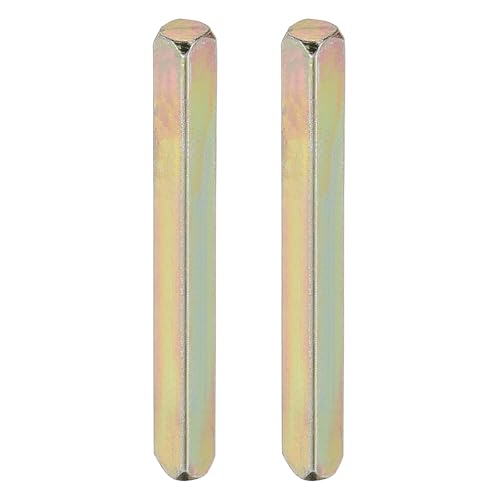 PATIKIL Square Door Knob Spindle 65x8mm, 2 Pack Carbon Steel Spare Door Handle Spindle Bar Door Spindle Replacement Door Handle Parts for Most Mortise Type Door Knobs, Gold -