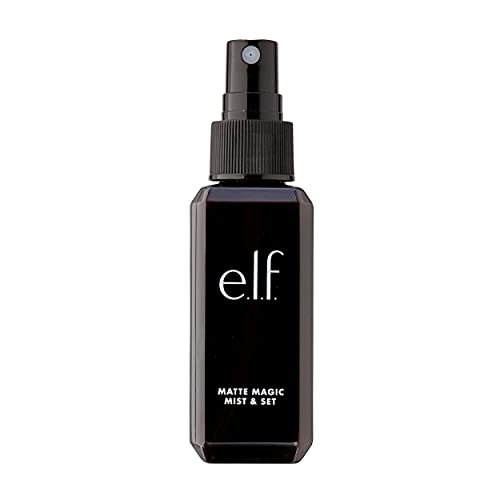 e.l.f. Matte Magic Mist & Set - Small, Lightweight, Long Lasting, Mattifying, Revitalizes, Controls Shine, Refreshes, Hydrates, All-Day Wear, 2.0 Fl Oz -