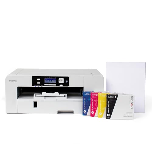 Sawgrass SG1000 Sublimation Printer Bundle | Includes Professional Dye-Sublimation Printer, Standard Size SubliJet UHD Inks & TruePix Sublimation Paper | Wi-Fi Connectivity | Create Custom Designs -