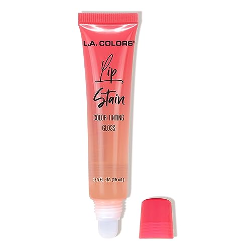 L.A. COLORS Lip Stain Color Tinting Gloss, Hello Melon CLG436 -