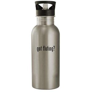 got fluting? - 20oz Stainless Steel Outdoor Water Bottle, Silver -