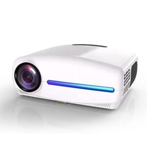 Projector Outdoor Movie Projector 1080P HD Supported Portable Projector Compatible with Fire Stick HDMI VGA USB Laptop DVD(White) -