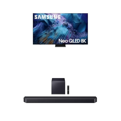Samsung 75-Inch Class Neo QLED QN990F 8K Mini LED Smart TV (2025 Model) NQ8 AI Gen3 Processor, 8K AI Upscaling Pro Q-Series Soundbar HW-Q900F 7.1.2 ch Subwoofer (2025 Model) -